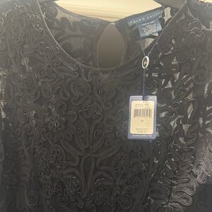 Ralph Lauren Intricate Black Lace Dress